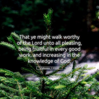 Picture 05 - Colossians 1:10 KJV - That ye might walk worthy of the Lord unto all - Bible Verse Picture
