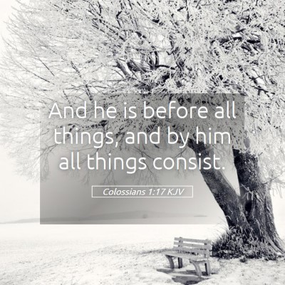 Picture 05 - Colossians 1:17 KJV - And he is before all things, and by him all - Bible Verse Picture