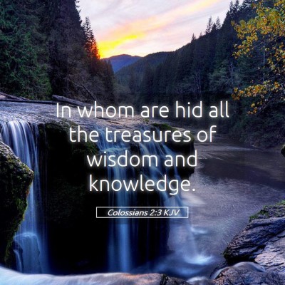 Picture 05 - Colossians 2:3 KJV - In whom are hid all the treasures of wisdom and - Bible Verse Picture