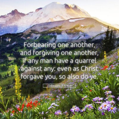 Picture 05 - Colossians 3:13 KJV - Forbearing one another, and forgiving one - Bible Verse Picture