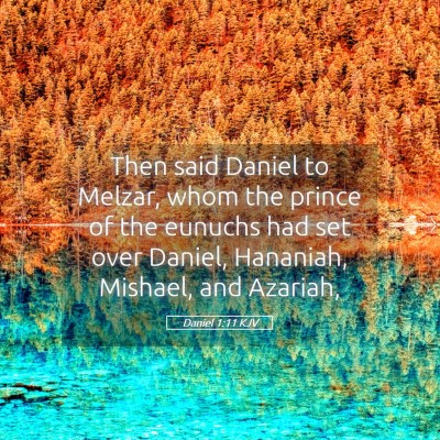 Picture 05 - Daniel 1:11 KJV - Then said Daniel to Melzar, whom the prince of - Bible Verse Picture