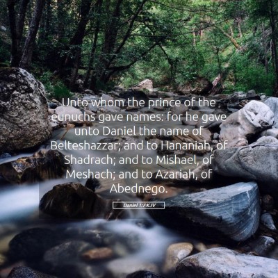 Picture 05 - Daniel 1:7 KJV - Unto whom the prince of the eunuchs gave names: - Bible Verse Picture
