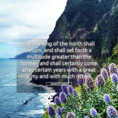 Picture 05 - Daniel 11:13 KJV - For the king of the north shall return, and shall - Bible Verse Picture