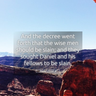 Picture 05 - Daniel 2:13 KJV - And the decree went forth that the wise men - Bible Verse Picture
