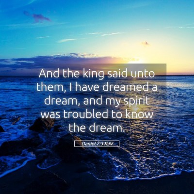 Picture 05 - Daniel 2:3 KJV - And the king said unto them, I have dreamed a - Bible Verse Picture