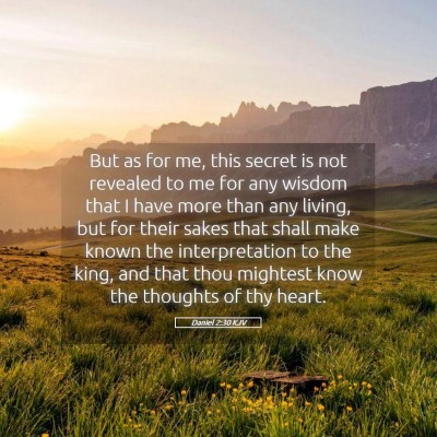 Picture 05 - Daniel 2:30 KJV - But as for me, this secret is not revealed to me - Bible Verse Picture