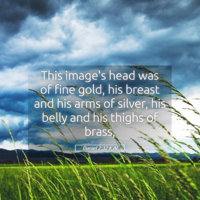 Picture 05 - Daniel 2:32 KJV - This image's head was of fine gold, his breast - Bible Verse Picture