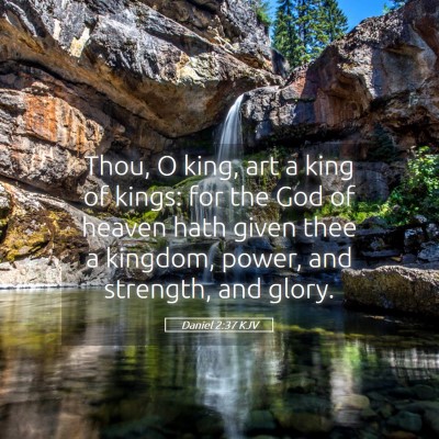 Picture 05 - Daniel 2:37 KJV - Thou, O king, art a king of kings: for the God of - Bible Verse Picture