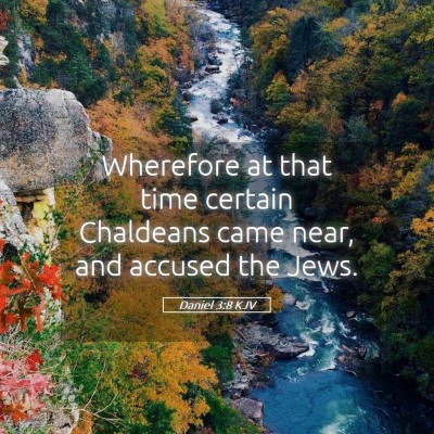 Picture 05 - Daniel 3:8 KJV - Wherefore at that time certain Chaldeans came - Bible Verse Picture