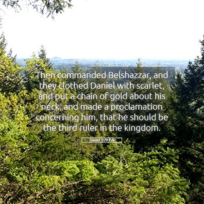 Picture 05 - Daniel 5:29 KJV - Then commanded Belshazzar, and they clothed - Bible Verse Picture