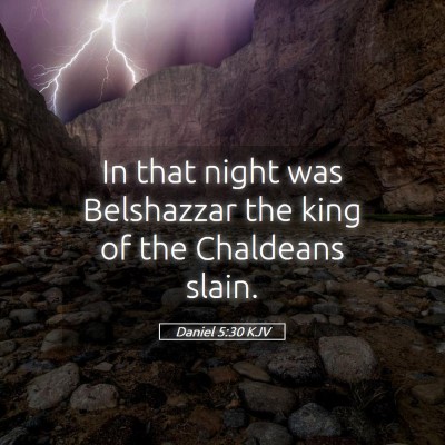 Picture 05 - Daniel 5:30 KJV - In that night was Belshazzar the king of the - Bible Verse Picture