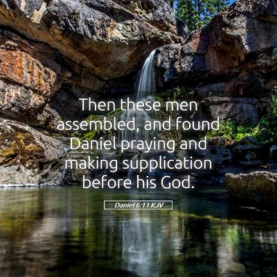 Picture 05 - Daniel 6:11 KJV - Then these men assembled, and found Daniel - Bible Verse Picture