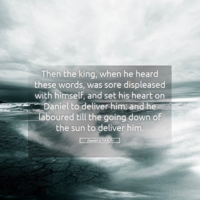 Picture 05 - Daniel 6:14 KJV - Then the king, when he heard these words, was - Bible Verse Picture