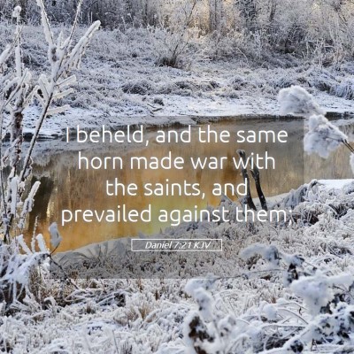 Picture 05 - Daniel 7:21 KJV - I beheld, and the same horn made war with the - Bible Verse Picture