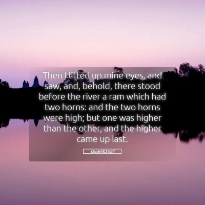 Picture 05 - Daniel 8:3 KJV - Then I lifted up mine eyes, and saw, and, behold, - Bible Verse Picture
