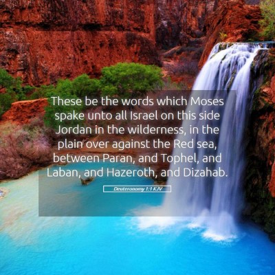 Picture 05 - Deuteronomy 1:1 KJV - These be the words which Moses spake unto all - Bible Verse Picture