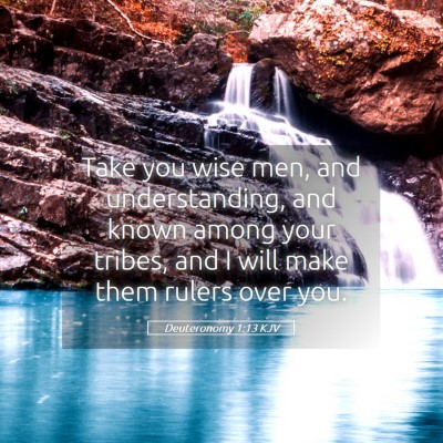Picture 05 - Deuteronomy 1:13 KJV - Take you wise men, and understanding, and known - Bible Verse Picture