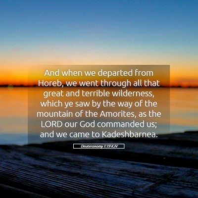 Picture 05 - Deuteronomy 1:19 KJV - And when we departed from Horeb, we went through - Bible Verse Picture