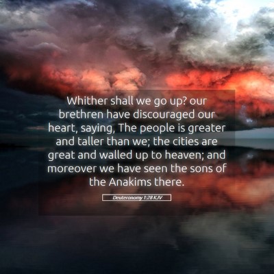 Picture 05 - Deuteronomy 1:28 KJV - Whither shall we go up? our brethren have - Bible Verse Picture