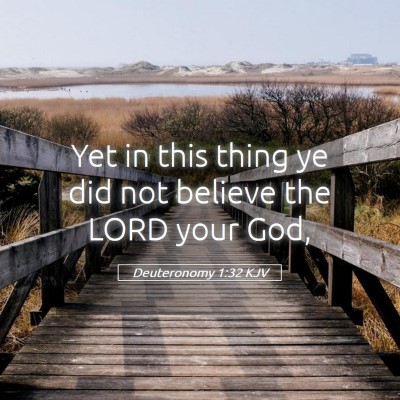 Picture 05 - Deuteronomy 1:32 KJV - Yet in this thing ye did not believe the LORD - Bible Verse Picture
