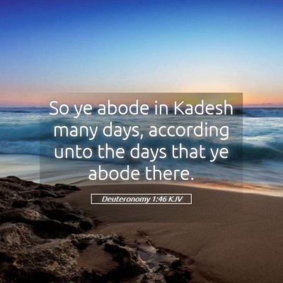 Picture 05 - Deuteronomy 1:46 KJV - So ye abode in Kadesh many days, according unto - Bible Verse Picture