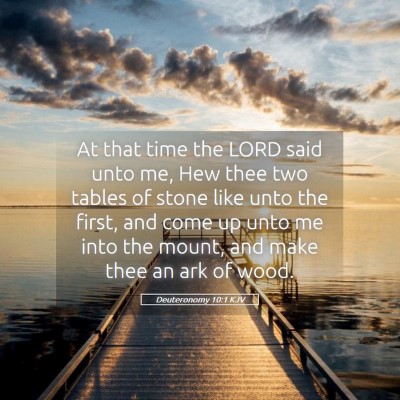 Picture 05 - Deuteronomy 10:1 KJV - At that time the LORD said unto me, Hew thee two - Bible Verse Picture