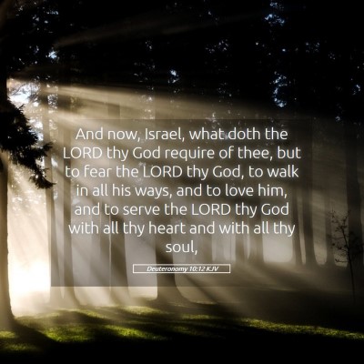 Picture 05 - Deuteronomy 10:12 KJV - And now, Israel, what doth the LORD thy God - Bible Verse Picture