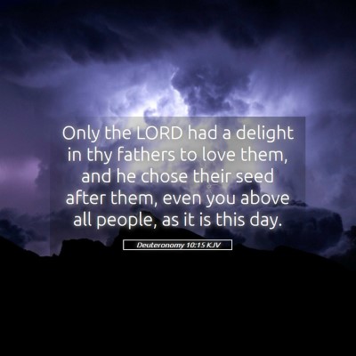 Picture 05 - Deuteronomy 10:15 KJV - Only the LORD had a delight in thy fathers to - Bible Verse Picture