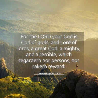 Picture 05 - Deuteronomy 10:17 KJV - For the LORD your God is God of gods, and Lord of - Bible Verse Picture