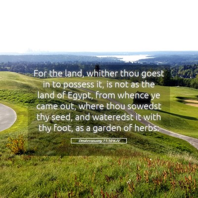 Picture 05 - Deuteronomy 11:10 KJV - For the land, whither thou goest in to possess - Bible Verse Picture