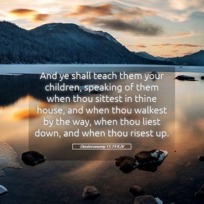 Picture 05 - Deuteronomy 11:19 KJV - And ye shall teach them your children, speaking - Bible Verse Picture