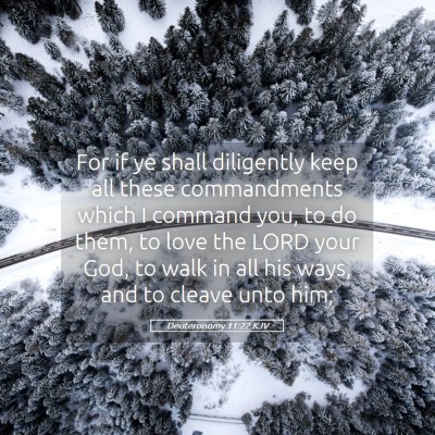 Picture 05 - Deuteronomy 11:22 KJV - For if ye shall diligently keep all these - Bible Verse Picture