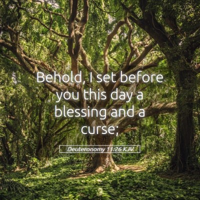 Picture 05 - Deuteronomy 11:26 KJV - Behold, I set before you this day a blessing and - Bible Verse Picture