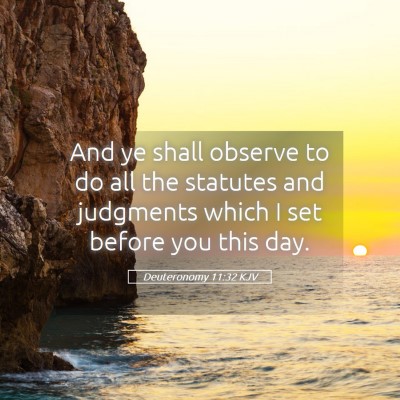Picture 05 - Deuteronomy 11:32 KJV - And ye shall observe to do all the statutes and - Bible Verse Picture