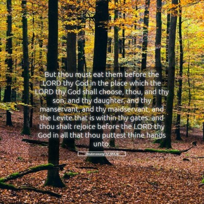 Picture 05 - Deuteronomy 12:18 KJV - But thou must eat them before the LORD thy God in - Bible Verse Picture