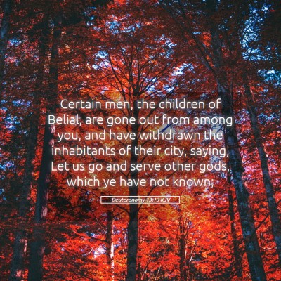 Picture 05 - Deuteronomy 13:13 KJV - Certain men, the children of Belial, are gone out - Bible Verse Picture