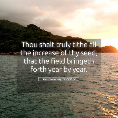 Picture 05 - Deuteronomy 14:22 KJV - Thou shalt truly tithe all the increase of thy - Bible Verse Picture