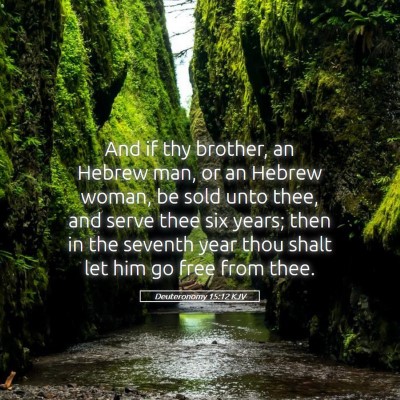 Picture 05 - Deuteronomy 15:12 KJV - And if thy brother, an Hebrew man, or an Hebrew - Bible Verse Picture