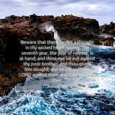 Picture 05 - Deuteronomy 15:9 KJV - Beware that there be not a thought in thy wicked - Bible Verse Picture
