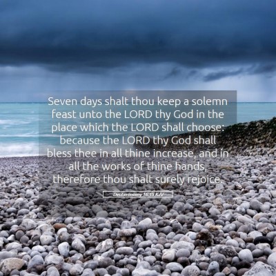 Picture 05 - Deuteronomy 16:15 KJV - Seven days shalt thou keep a solemn feast unto - Bible Verse Picture