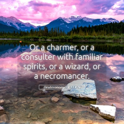 Picture 05 - Deuteronomy 18:11 KJV - Or a charmer, or a consulter with familiar - Bible Verse Picture