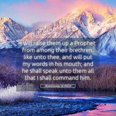Picture 05 - Deuteronomy 18:18 KJV - I will raise them up a Prophet from among their - Bible Verse Picture