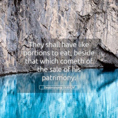 Picture 05 - Deuteronomy 18:8 KJV - They shall have like portions to eat, beside that - Bible Verse Picture