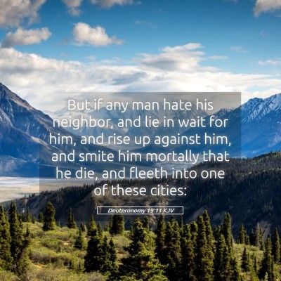 Picture 05 - Deuteronomy 19:11 KJV - But if any man hate his neighbor, and lie in wait - Bible Verse Picture