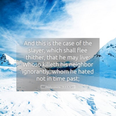 Picture 05 - Deuteronomy 19:4 KJV - And this is the case of the slayer, which shall - Bible Verse Picture