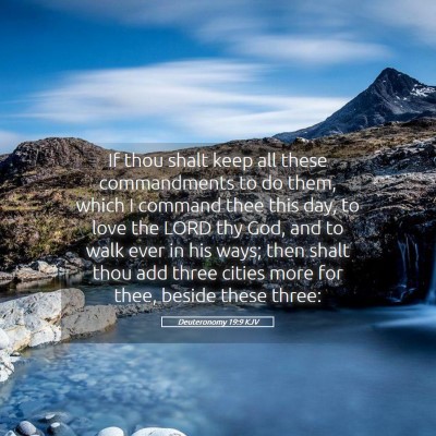 Picture 05 - Deuteronomy 19:9 KJV - If thou shalt keep all these commandments to do - Bible Verse Picture