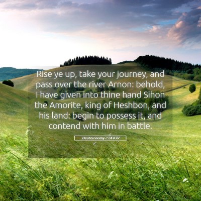 Picture 05 - Deuteronomy 2:24 KJV - Rise ye up, take your journey, and pass over the - Bible Verse Picture