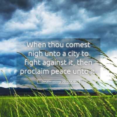 Picture 05 - Deuteronomy 20:10 KJV - When thou comest nigh unto a city to fight - Bible Verse Picture
