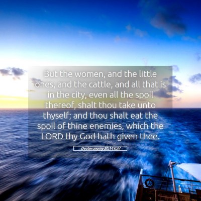 Picture 05 - Deuteronomy 20:14 KJV - But the women, and the little ones, and the - Bible Verse Picture