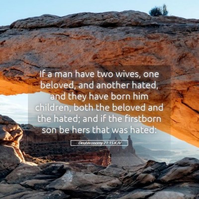 Picture 05 - Deuteronomy 21:15 KJV - If a man have two wives, one beloved, and another - Bible Verse Picture
